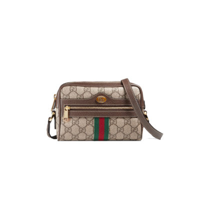 GUCCI Ophidia Small GG Supreme Camera Crossbody Bag. Original Quality Bag. Authentic Style. Authentic Packaging. Original Quality Dust Bag. Gucci camera crossbody bag in GG Supreme canvas, a material with low environmental impact. Leather trim with signature web accents. Adjustable shoulder strap, 65.0cm drop. Zip top closure. Exterior, front zip pocket. Interior, one zip pocket. One slip pocket. Founded in Florence in 1921, Gucci is one of the world's leading luxury fashion brands, with a renowned reputation for creativity, innovation and exceptional craftsmanship. | CRIS&COCO Authentic Quality Designer Bag and Luxury Accessories