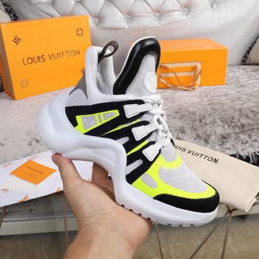 LOUIS VUITTON 'Archlight' Trainer. Original Quality Sneaker including gift box, care book, dust bag, authenticity card. This futuristic sneaker balances a springy wave-shaped outsole and an oversized tongue with a low cut around the ankle for a delicate, feminine touch. | CRIS&COCO | High quality designer bags and luxury accessories