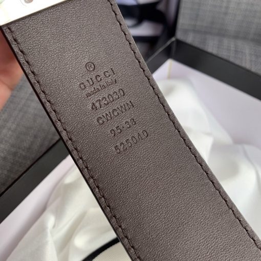 GUCCI Signature GG Logo Leather Belt. Original Quality GUCCI Signature GG Logo Leather Belt including gift box, care book, dust bag, authenticity card. Gucci’s leather Signature belt is subtly patterned with the debossed rhombus motif from the house’s archives. It features a metal-tone metal GG logo plaque and is finished with smooth hand-lacquered edges.| Cris and Coco. Best Quality Designer Bags and Luxury Accessories