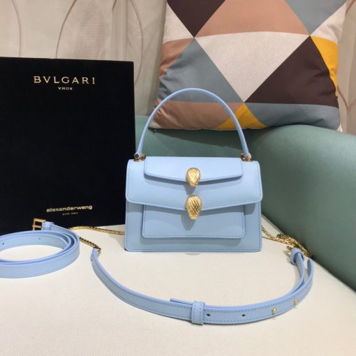 ALEXANDER WANG x BVLGARI Belt Bag. Original Quality Bag including gift box, care book, dust bag, authenticity card. The belt bag is a dream to style, as it features two detachable straps and a detachable handle and can be worn on the waist, as a crossbody bag, as a clutch or over the shoulder. BVLGARI and ALEXANDER WANG have reprised Serpenti Through The Eyes of ALEXANDER WANG for 2020, with the exciting addition of two brand new bags. While the two in-demand fashion houses may not reveal themselves to be the most obvious collaborators at a superficial glance, they have nonetheless merged to produce their latest capsule collection infusing allure with innovation. | Cris and Coco Authentic Quality designer bags and luxury accessories.