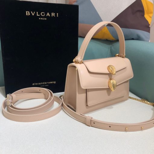 ALEXANDER WANG x BVLGARI Belt Bag. Original Quality Bag including gift box, care book, dust bag, authenticity card. The belt bag is a dream to style, as it features two detachable straps and a detachable handle and can be worn on the waist, as a crossbody bag, as a clutch or over the shoulder. BVLGARI and ALEXANDER WANG have reprised Serpenti Through The Eyes of ALEXANDER WANG for 2020, with the exciting addition of two brand new bags. While the two in-demand fashion houses may not reveal themselves to be the most obvious collaborators at a superficial glance, they have nonetheless merged to produce their latest capsule collection infusing allure with innovation. | Cris and Coco Authentic Quality designer bags and luxury accessories.