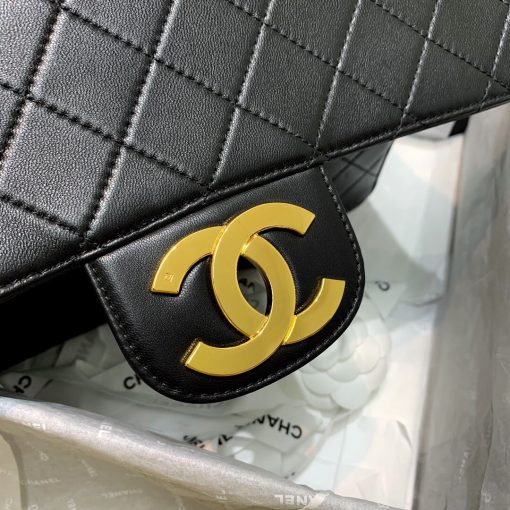 CHANEL Classic Flap Jumbo Bag. Original Quality Bag including gift box, care book, dust bag, authenticity card. Chanel Classic Mademoiselle Chain Lambskin Flap Bag. This quintessential Chanel must-have is marked with the iconic CC buckle and adorned with the stunning all gold-plated Mademoiselle Chain straps. This is the classic you love with a twist. Wear it as a clutch, on the shoulder or even cross-body for hands-free convenience. | CRIS&COCO Authentic Quality Designer Bags and Luxury Accessories