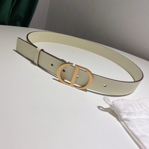 DIOR 30 Montaigne Belt, gold-finish metal 'CD' buckle