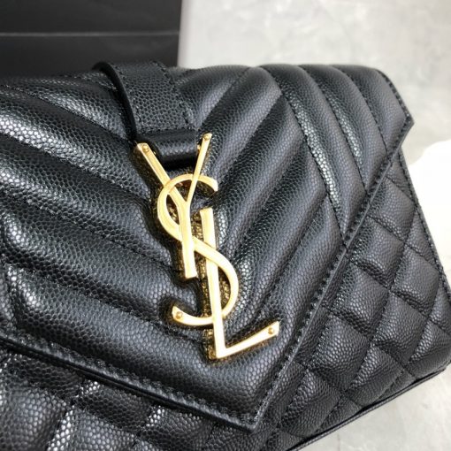 SAINT LAURENT Small Envelope Bag, horizontal and vertical quilted chain bag