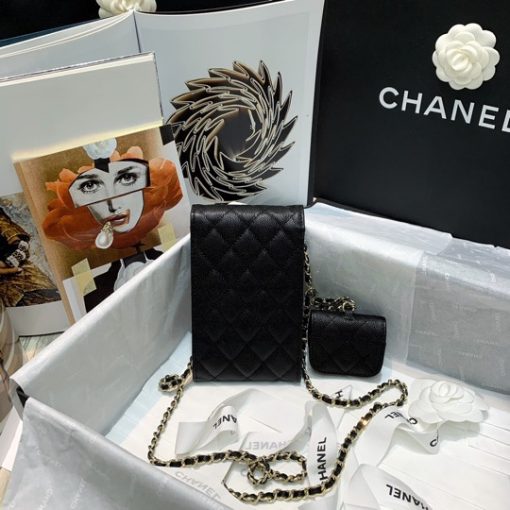 CHANEL Phone & Airpods Case with Chain