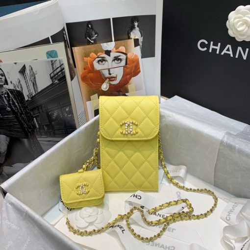 CHANEL Phone & Airpods Case with Chain