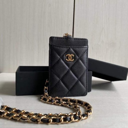 CHANEL Card Holder with Chain