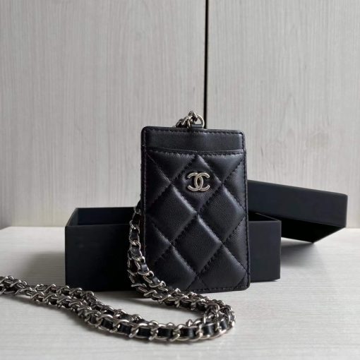 CHANEL Card Holder with Chain