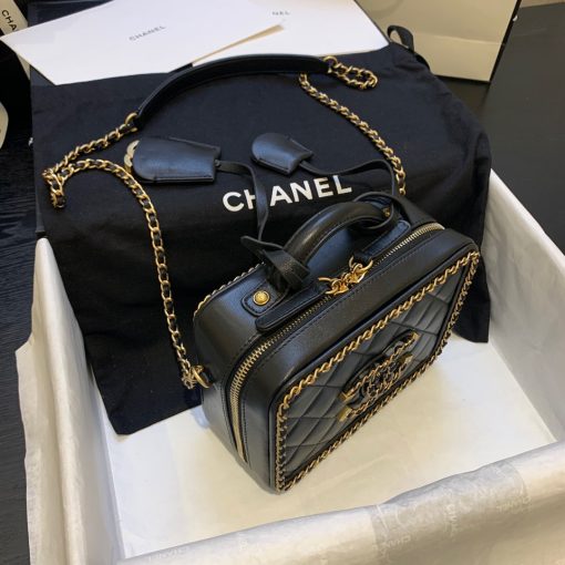 CHANEL Chain Around CC Filigree Vanity Bag.