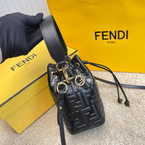 FENDI Mon Tresor Mini Bucket Bag.