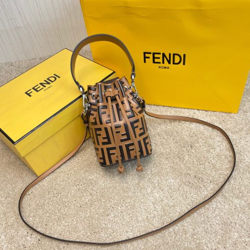 FENDI Mon Tresor Mini Bucket Bag.