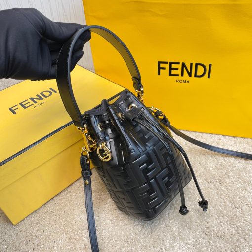 FENDI Mon Tresor Mini Bucket Bag.