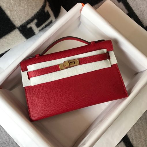 HERMÈS Mini Kelly Pochette In Epsom Leather.