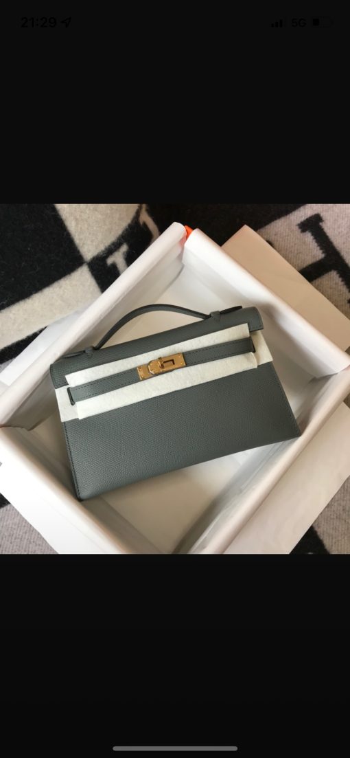 HERMÈS Mini Kelly Pochette In Epsom Leather.