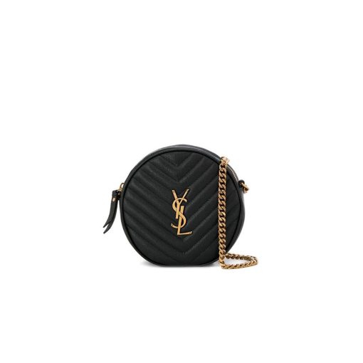 SAINT LAURENT Vinyle Round Camera Bag.