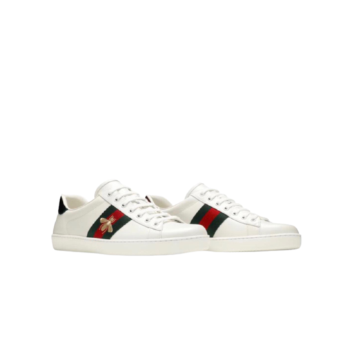 GUCCI Sneaker. Original Quality Sneaker including gift box, care book, dust bag, authenticity card. The classic low-top sneaker in leather with Web detail. These are so great that they would soon become a part of your every day wardrobe. | CRIS&COCO Authentic Quality Designer Bags and Luxury Accessories