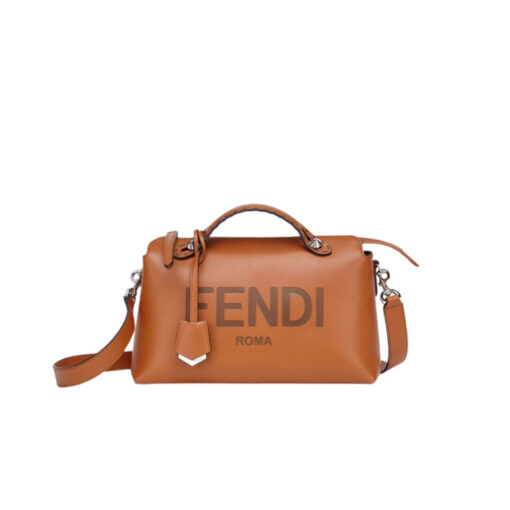 FENDI By The Way- Where Luxury Meets Versatility in Every Detail. Introducing the medium-sized iconic By The Way Boston bag, expertly crafted from luxurious leather and adorned with the prestigious "FENDI ROMA" hot-stamp detail, elegantly sealed with a secure zipper closure. Versatility meets style with multiple carrying options, as you can gracefully hold it by the handles, sling it over your shoulder, or even wear it cross-body, thanks to the adjustable and detachable shoulder strap. Elevate your everyday with the By The Way Boston bag, where elegance meets functionality.