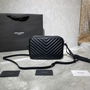 SAINT LAURENT Lou Camera Bag in Quilted Leather. Authentic quality luxury bag crafted in genuine leather comes with authenticity card, dust bag and gift bag. Experience timeless elegance with YSL's iconic monogram shoulder bag, the epitome of luxury and chic sophistication. The bag in question is undoubtedly one of ST *AURENT's highly coveted crossbody bags, cherished for its exquisite design and functionality. Its arrival on the luxury designer scene has injected a much-needed breath of fresh air into the realm of small-to-medium crossbody bags. Crafted with meticulous attention to detail, this monogram shoulder bag boasts an adjustable leather strap, a detachable leather tassel, and interlaced YSL initials elegantly displayed in metal at the center. The added touch of quilted overstitching further elevates its allure and charm. - KRIS + KIKO SAINT LAURENT Lou Camera Bag in Quilted Leather. Authentic quality luxury bag crafted in genuine leather comes with authenticity card, dust bag and gift bag. Experience timeless elegance with YSL's iconic monogram shoulder bag, the epitome of luxury and chic sophistication. The bag in question is undoubtedly one of ST *AURENT's highly coveted crossbody bags, cherished for its exquisite design and functionality. Its arrival on the luxury designer scene has injected a much-needed breath of fresh air into the realm of small-to-medium crossbody bags. Crafted with meticulous attention to detail, this monogram shoulder bag boasts an adjustable leather strap, a detachable leather tassel, and interlaced YSL initials elegantly displayed in metal at the center. The added touch of quilted overstitching further elevates its allure and charm.