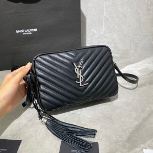 SAINT LAURENT Lou Camera Bag in Quilted Leather. Authentic quality luxury bag crafted in genuine leather comes with authenticity card, dust bag and gift bag. Experience timeless elegance with YSL's iconic monogram shoulder bag, the epitome of luxury and chic sophistication. The bag in question is undoubtedly one of ST *AURENT's highly coveted crossbody bags, cherished for its exquisite design and functionality. Its arrival on the luxury designer scene has injected a much-needed breath of fresh air into the realm of small-to-medium crossbody bags. Crafted with meticulous attention to detail, this monogram shoulder bag boasts an adjustable leather strap, a detachable leather tassel, and interlaced YSL initials elegantly displayed in metal at the center. The added touch of quilted overstitching further elevates its allure and charm. - KRIS + KIKO SAINT LAURENT Lou Camera Bag in Quilted Leather. The bag is one of Saint Laurent’s most popular crossbody bags. This brings some much needed variety to the selection of small-to-medium crossbody bags available on the luxury designer scene right now. This monogram shoulder bag featuring an adjustable leather strap, removable leather tassel, interlaced YSL initials in metal at the center and quilted overstitching.