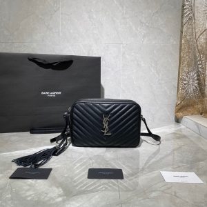 SAINT LAURENT Lou Camera Bag in Quilted Leather. Authentic quality luxury bag crafted in genuine leather comes with authenticity card, dust bag and gift bag. Experience timeless elegance with YSL's iconic monogram shoulder bag, the epitome of luxury and chic sophistication. The bag in question is undoubtedly one of ST *AURENT's highly coveted crossbody bags, cherished for its exquisite design and functionality. Its arrival on the luxury designer scene has injected a much-needed breath of fresh air into the realm of small-to-medium crossbody bags. Crafted with meticulous attention to detail, this monogram shoulder bag boasts an adjustable leather strap, a detachable leather tassel, and interlaced YSL initials elegantly displayed in metal at the center. The added touch of quilted overstitching further elevates its allure and charm. - KRIS + KIKO SAINT LAURENT Lou Camera Bag in Quilted Leather. The bag is one of Saint Laurent’s most popular crossbody bags. This brings some much needed variety to the selection of small-to-medium crossbody bags available on the luxury designer scene right now. This monogram shoulder bag featuring an adjustable leather strap, removable leather tassel, interlaced YSL initials in metal at the center and quilted overstitching.