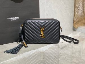 SAINT LAURENT Lou Camera Bag in Quilted Leather. Authentic quality luxury bag crafted in genuine leather comes with authenticity card, dust bag and gift bag. Experience timeless elegance with YSL's iconic monogram shoulder bag, the epitome of luxury and chic sophistication. The bag in question is undoubtedly one of ST *AURENT's highly coveted crossbody bags, cherished for its exquisite design and functionality. Its arrival on the luxury designer scene has injected a much-needed breath of fresh air into the realm of small-to-medium crossbody bags. Crafted with meticulous attention to detail, this monogram shoulder bag boasts an adjustable leather strap, a detachable leather tassel, and interlaced YSL initials elegantly displayed in metal at the center. The added touch of quilted overstitching further elevates its allure and charm. - KRIS + KIKO SAINT LAURENT Lou Camera Bag in Quilted Leather. The bag is one of Saint Laurent’s most popular crossbody bags. This brings some much needed variety to the selection of small-to-medium crossbody bags available on the luxury designer scene right now. This monogram shoulder bag featuring an adjustable leather strap, removable leather tassel, interlaced YSL initials in metal at the center and quilted overstitching.
