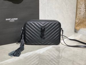 SAINT LAURENT Lou Camera Bag in Quilted Leather. Authentic quality luxury bag crafted in genuine leather comes with authenticity card, dust bag and gift bag. Experience timeless elegance with YSL's iconic monogram shoulder bag, the epitome of luxury and chic sophistication. The bag in question is undoubtedly one of ST *AURENT's highly coveted crossbody bags, cherished for its exquisite design and functionality. Its arrival on the luxury designer scene has injected a much-needed breath of fresh air into the realm of small-to-medium crossbody bags. Crafted with meticulous attention to detail, this monogram shoulder bag boasts an adjustable leather strap, a detachable leather tassel, and interlaced YSL initials elegantly displayed in metal at the center. The added touch of quilted overstitching further elevates its allure and charm. - KRIS + KIKO SAINT LAURENT Lou Camera Bag in Quilted Leather. The bag is one of Saint Laurent’s most popular crossbody bags. This brings some much needed variety to the selection of small-to-medium crossbody bags available on the luxury designer scene right now. This monogram shoulder bag featuring an adjustable leather strap, removable leather tassel, interlaced YSL initials in metal at the center and quilted overstitching.