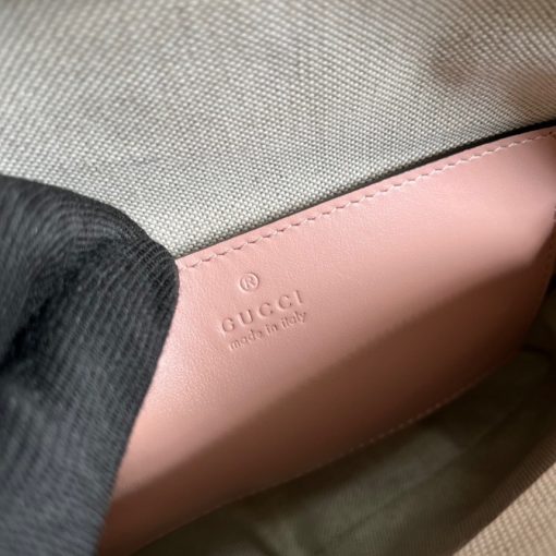 GUCCI GG Matelassé Small Bag. Authentic quality luxury bag crafted in genuine leather comes with authenticity card, dust bag and gift bag. Contemporary Luxury in Geometric Perfection Matelassé leather continuously takes center stage in the Creative Director's designs, showcasing new and innovative interpretations every season. Featuring a luxuriously smooth texture, this distinctive material has been reimagined as a textured geometric motif for the Gucci Love Parade. This modern design offers a fresh twist on the '90s logo trend, seen prominently in the House's recent collections. A rounded shoulder bag has been enriched with this exquisite matelassé leather, adding a touch of contemporary elegance.