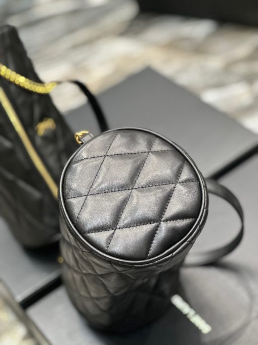 SAINT LAURENT Sade Tube Bag. Authentic quality luxury bag crafted in genuine leather comes with authenticity card, dust bag and gift bag. Indulge in timeless luxury with the YSL "Sade" shoulder bag - where elegance meets functionality. Introducing the exquisite "Sade" shoulder bag by Saint Laurent, crafted from quilted lambskin leather. Adorning the front is the iconic YSL logo lettering, adding a touch of elegance. The bag comes with a chain and leather shoulder strap for comfortable wearability, while the zip top closure ensures the security of your belongings. Inside, you'll find a convenient slip pocket for easy organization. Experience luxury and style with this quintessential Saint Laurent accessory.