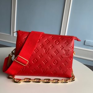 LOUIS VUITTON Coussin PM Bag. Authentic quality luxury bag crafted in genuine leather comes with authenticity card, dust bag and gift bag. Effortless Style Meets Luxury. Undoubtedly, the LOUIS VUITTON Le Coussin has established itself as the must-have bag of the season within the fashion industry. Introduced as a part of their Spring/Summer 2021 collection, this remarkable bag has already garnered attention and found its way into the hands of fashion-savvy individuals, influencers, and trendsetting celebrities. The French term "Coussin," meaning cushion, perfectly encapsulates the essence of this bag, crafted from luxurious and pliable puffy leather adorned with the iconic LV monogram pattern. It offers the versatility of being worn cross-body with the accompanying strap, wielded as a chain baguette, or elegantly cradled under the arm. Effortlessly enhancing even the simplest ensembles, the pillow-like Coussin bag exudes an inherent, forward-looking allure, making a statement in the world of fashion. - KRIS + KIKO LOUS VUITTON Coussin PM Handbag. There’s no doubt that the Louis Vuitton Le Coussin is the fashion house’s it-bag of the season. Launched as part of their Spring / Summer 2021 collection, this striking bag is already making heads turn and has quickly landed on the arms of fashionistas, influencers and trend-setting celebrities. French for the word cushion, the Coussin is made from soft and supple puffy leather that is embossed with the LV monogram pattern. It can be worn cross-body with the strap, as a chain baguette, or comfortably carried under the arm. The pillow-like bag brings style to the most simple look, giving it an effortless fashion-forward allure.