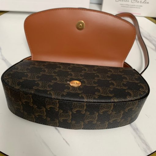 CELINE Clutch On Strap. Authentic quality luxury bag crafted in genuine leather comes with authenticity card, dust bag and gift bag. Impeccably Minimalistic, Captivatingly Chic. Celine has truly outdone themselves with this exquisite small bag, which showcases their exceptional design skills in a minimalistic edition. The standout feature of this bag is the remarkable leather strap that elegantly connects to the ornamental lock, boasting a beautifully large and shimmering gold hardware. This captivating lock will undoubtedly steal all the attention. To cater to various carrying preferences, the bag is equipped with a convenient short-handle for hand-carry, while also providing a long leather strap for shoulder carry. The slender and delicate appearance of the straps adds a touch of femininity to this delightful creation.