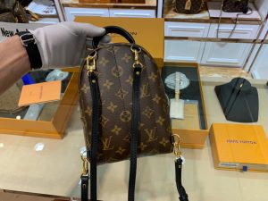 LOUIS VUITTON Palm Springs Mini Back Pack. Authentic quality luxury bag crafted in genuine leather comes with authenticity card, dust bag and gift bag. Function Meets Fashion. The Palm Springs Mini offers a delightful twist to the conventional backpack, elevating it into a trendy city bag. A must-have for active city dwellers, this lovely design showcases the exquisite combination of Monogram canvas and supple leather trim, enhanced by elegant gold-tone hardware. Its quilted straps, gently padded with foam, can be effortlessly adjusted to suit various styles – either to be worn on the shoulder or across the body. - KRIS + KIKO LOUIS VUITTON Palm Springs Mini Back Pack. Authentic quality luxury bag crafted in genuine leather comes with authenticity card, dust bag and gift bag. Function Meets Fashion. The Palm Springs Mini offers a delightful twist to the conventional backpack, elevating it into a trendy city bag. A must-have for active city dwellers, this lovely design showcases the exquisite combination of Monogram canvas and supple leather trim, enhanced by elegant gold-tone hardware. Its quilted straps, gently padded with foam, can be effortlessly adjusted to suit various styles – either to be worn on the shoulder or across the body.