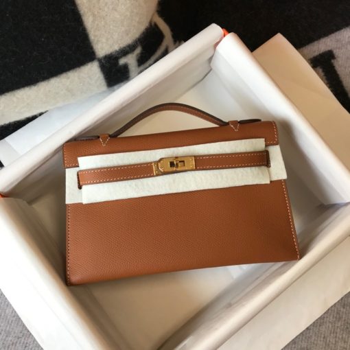 HERMÈS Mini Kelly Pochette In Epsom Leather.