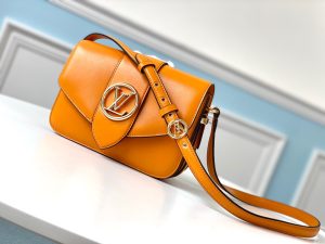 LOUIS VUITTON Pont 9. Authentic quality luxury bag crafted in genuine leather comes with authenticity card, dust bag and gift bag. Elevate your style with sophistication and grace. The LV Pont 9 handbag features elegantly structured and gracefully curved lines, crafted from luxurious smooth leather. A timeless House signature, the LV Circle, has been reimagined by the creative mind of Nicolas Ghesquière, embellishing both the bag's flap and the buckle of its adjustable strap. Exuding a touch of hidden elegance, the interior surprises with a colored leather lining and a Monogram Flower magnetic closure discreetly placed beneath the flap. - KRIS + KIKO LOUIS VUITTON Pont 9. Original Quality Bag including gift box, literature, dust bag, authenticity card. The structured yet curved lines of the LV Pont 9 handbag are fashioned from smooth leather. The LV Circle, a classic House signature reinterpreted by Nicolas Ghesquière, adorns the bag’s flap and the adjustable strap’s buckle. Hidden features such as a colored leather lining and Monogram Flower magnetic closure on the flap’s underside bring subtle sophistication.