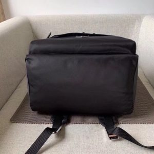 PRADA Black Logo Plaque Nylon and Saffiano Leather Backpack. Authentic quality luxury bag crafted in genuine leather comes with authenticity card, dust bag and gift bag. Practicality meets style, and carrying everything becomes effortlessly chic. Practicality is of utmost importance, while style is also highly valued. This backpack from Prada beautifully combines both aspects, featuring intricate details such as the brand's iconic enameled triangle logo plaque on the front that adds an extra touch of sophistication. It is the ideal choice for those occasions when you need to carry all your essentials and more. Truly the best of both worlds. - KRIS + KIKO PRADA Black Logo Plaque Nylon and Saffiano Leather Backpack. Authentic quality luxury bag crafted in genuine leather comes with authenticity card, dust bag and gift bag. Practicality meets style, and carrying everything becomes effortlessly chic. Practicality is of utmost importance, while style is also highly valued. This backpack from Prada beautifully combines both aspects, featuring intricate details such as the brand's iconic enameled triangle logo plaque on the front that adds an extra touch of sophistication. It is the ideal choice for those occasions when you need to carry all your essentials and more. Truly the best of both worlds.