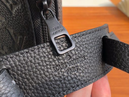 LOUIS VUITTON Triangle Messenger Bag. Authentic quality luxury bag crafted in genuine leather comes with authenticity card, dust bag and gift bag. Redefining Style with Luxurious Flair! Crafted using exquisite black Taurillon leather adorned with the iconic Monogram pattern, the extraordinary Triangle Messenger bag boasts a distinctive triangular silhouette that captures attention effortlessly. Equipped with adjustable leather straps on the sides and front, it offers versatile carrying options, allowing both horizontal and vertical positions. Taking inspiration from the revered Sac Tricot originated in 1934, renowned designer Virgil Abloh has curated a fashionable and compact accessory perfectly suited for the modern man.
