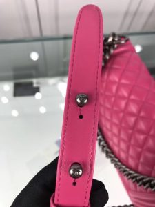 09CHANEL 'Boy' Diamond Quilted Leather Flap Bag. Authentic quality luxury bag crafted in genuine leather comes with authenticity card, dust bag and gift bag. Embrace timeless elegance. The Chanel Boy Flap Bag Quilted, a creation by the visionary Karl Lagerfeld, pays tribute to Gabrielle Chanel's beloved Boy Capel. This exquisite bag, reminiscent of every woman's fantasy, is meticulously crafted from premium calfskin leather. It showcases Chanel's iconic diamond quilting, adorned with a bold chain link strap enhanced by a leather shoulder pad, and complemented by delicate metal-tone hardware accents. The bag's CC Boy logo closure gracefully reveals a fabric-lined interior, complete with a convenient slip pocket to house everyday essentials. Truly a cherished and opulent accessory coveted by many. - KRIS + KIKO CHANEL 'Boy' Diamond Quilted Leather Flap Bag. Authentic quality luxury bag crafted in genuine leather comes with authenticity card, dust bag and gift bag. Embrace timeless elegance. The Chanel Boy Flap Bag Quilted, a creation by the visionary Karl Lagerfeld, pays tribute to Gabrielle Chanel's beloved Boy Capel. This exquisite bag, reminiscent of every woman's fantasy, is meticulously crafted from premium calfskin leather. It showcases Chanel's iconic diamond quilting, adorned with a bold chain link strap enhanced by a leather shoulder pad, and complemented by delicate metal-tone hardware accents. The bag's CC Boy logo closure gracefully reveals a fabric-lined interior, complete with a convenient slip pocket to house everyday essentials. Truly a cherished and opulent accessory coveted by many.