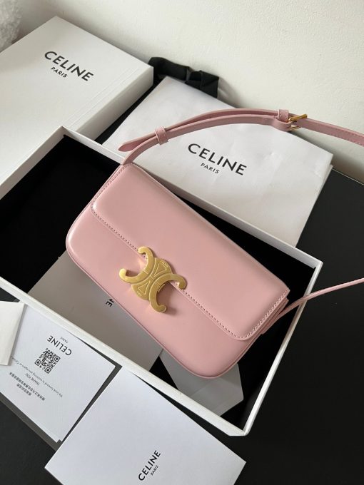 CELINE Claude Shoulder Bag. Authentic quality luxury bag crafted in genuine leather comes with authenticity card, dust bag and gift bag. Embrace EleganceElegance Unveiled: Embrace Timeless Luxury Every Day. The bag boasts a beautifully minimalist design, with the spotlight shining on its exquisite leather craftsmanship. Its center is adorned with the elegant Triomphe Metallic Closure in gleaming gold hardware, where the iconic double C symbolizes Celine's timeless style. Meticulously crafted from durable and robust calfskin leather, this versatile bag effortlessly transitions from special occasions to everyday wear, making it a chic and functional choice for any setting, including the workplace.