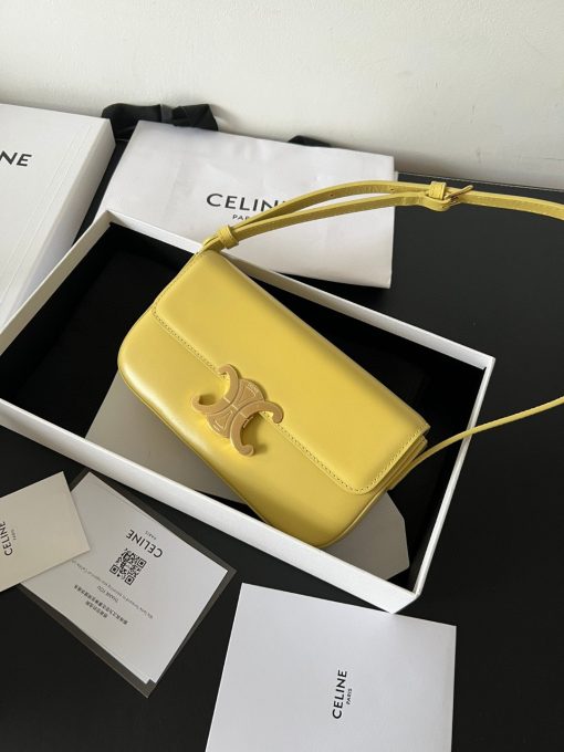 CELINE Claude Shoulder Bag. Authentic quality luxury bag crafted in genuine leather comes with authenticity card, dust bag and gift bag. Embrace EleganceElegance Unveiled: Embrace Timeless Luxury Every Day. The bag boasts a beautifully minimalist design, with the spotlight shining on its exquisite leather craftsmanship. Its center is adorned with the elegant Triomphe Metallic Closure in gleaming gold hardware, where the iconic double C symbolizes Celine's timeless style. Meticulously crafted from durable and robust calfskin leather, this versatile bag effortlessly transitions from special occasions to everyday wear, making it a chic and functional choice for any setting, including the workplace.