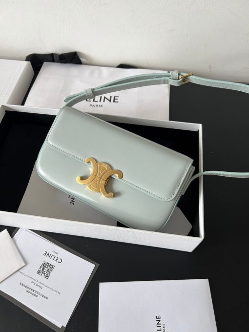 CELINE Claude Shoulder Bag. Authentic quality luxury bag crafted in genuine leather comes with authenticity card, dust bag and gift bag. Embrace EleganceElegance Unveiled: Embrace Timeless Luxury Every Day. The bag boasts a beautifully minimalist design, with the spotlight shining on its exquisite leather craftsmanship. Its center is adorned with the elegant Triomphe Metallic Closure in gleaming gold hardware, where the iconic double C symbolizes Celine's timeless style. Meticulously crafted from durable and robust calfskin leather, this versatile bag effortlessly transitions from special occasions to everyday wear, making it a chic and functional choice for any setting, including the workplace.