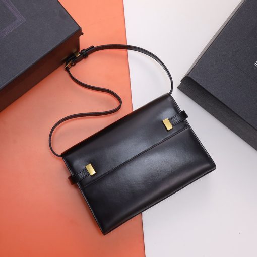 SAINT LAURENT Manhattan Small Shoulder Bag In Box. Authentic quality luxury bag crafted in genuine leather comes with authenticity card, dust bag and gift bag. Discover Your Dream Bag, Just One Click Away! No need to travel far and wide in search of your dream bag - the YSL Manhattan shoulder bag is readily available with just a simple click. Crafted from high-quality calf leather, this exquisite bag awaits you. It showcases a small flap on top, complete with compression tabs on the sides and a customizable, detachable shoulder strap. Don't hesitate any longer - make this magnificent shoulder bag yours today.