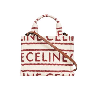 CELINE Small Cabas Thais In Textile. Original Quality Bag including gift box, care book, dust bag, authenticity card. Introducing a new Celine print, called ‘All Over’. These bags are adorned with the house’s logo all over the bag. They’re partly crafted from textile and calfskin.