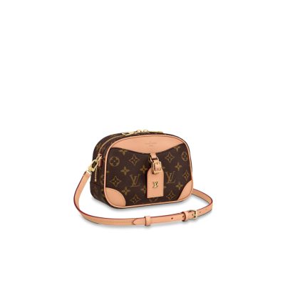 LOUIS VUITTON Deauville Mini Bag. Original Quality Bag including gift box, care book, dust bag, authenticity card. For Fall-Winter 2020, Nicolas Ghesquière introduces the Deauville Mini handbag. This adorable camera bag in Monogram canvas with natural leather trim will bring a touch of retro chic to any look. Compact and lightweight, it has an adjustable leather strap for shoulder and cross-body carry.