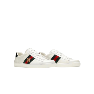 GUCCI Sneaker. Original Quality Sneaker including gift box, care book, dust bag, authenticity card. The classic low-top sneaker in leather with Web detail. These are so great that they would soon become a part of your every day wardrobe.