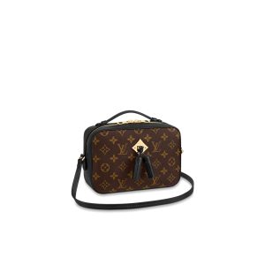 LOUIS VUITTON Saintonge Monogram Canvas Crossbody Bag. Authentic quality luxury bag crafted in genuine leather comes with authenticity card, dust bag and gift bag. Unleash Your Youthful Style. The Saintonge, a stylishly compact bag, harmoniously blends the iconic Monogram canvas with smooth calfskin, radiating a youthful energy. Enhanced by the luxurious leather, the design exudes a striking contrast and amplified volume, while the delightful tassels add a playful element. Offering versatility, the bag can be worn elegantly by its top handle or effortlessly transformed into a crossbody or shoulder bag with the included long strap. - KRIS + KIKO LOUIS VUITTON Saintonge Monogram Canvas Crossbody Bag. Original Quality Bag. Authentic calf leather trim and monogram coated canvas. Gold-toned Hardware. LOUIS VUITTON Sales Box and Dust Bag. Booklet, Authenticity Card, Payment Slip. Monogram canvas and smooth calfskin combine in the Saintonge, a compact bag with a youthful vibe. The leather lends contrast and volume to the design, and the tassels are a playful touch. With its top handle and long strap, the bag can be worn with top handle or as crossbody and shoulder bag.