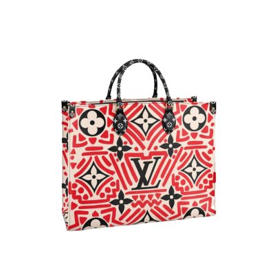 LOUIS VUITTON Crafty Onthego GM. Original Quality Bag including gift box, care book, dust bag, authenticity card. Part of the LV Crafty capsule collection for Fall 2020, the Onthego GM tote bag takes on a graphic vibe thanks to its Monogram Giant canvas with a bold graffiti-inspired allover print. As useful on workdays as weekends, this stylish tote’s boxy shape means lots of room inside for office files and a laptop.