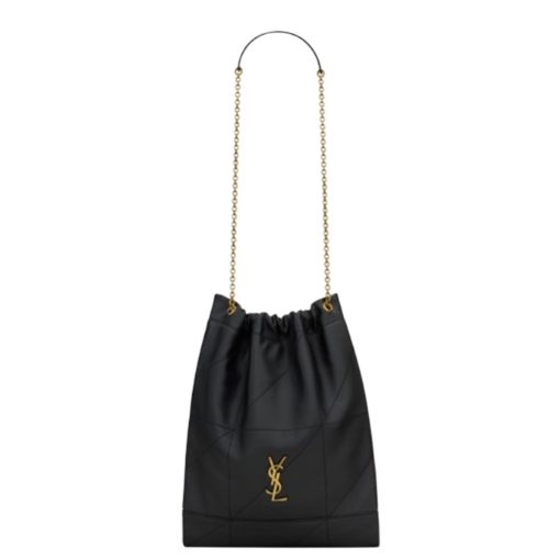 SAINT LAURENT The Jamie 4.3 Pochon. Authentic quality luxury bag crafted in genuine leather comes with authenticity card, dust bag and gift bag. Versatile elegance: style that adapts to you. Introducing the pouch version of the SAINT LAURENT Jamie 4.3, crafted from ultra-soft nappa leather with signature carré rive gauche topstitching. Designed to be both lightweight and spacious, this versatile bag features an adjustable drawstring chain for customizable carry options, along with a removable zip pouch for added convenience. Style meets function in one effortlessly chic accessory!