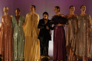 Vintage HALSTON runway with elegant minimalist fashion