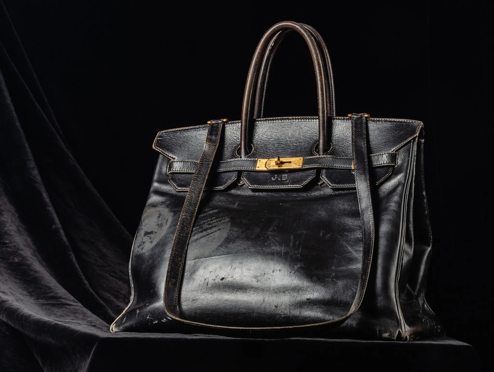 Collage of vintage and replica BIRKIN bags in modern settings