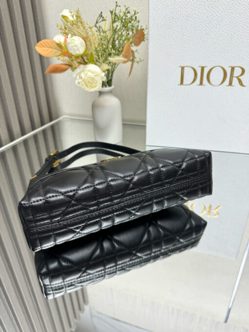 DIOR Cigale Mini Bag. Authentic quality luxury bag crafted in genuine leather comes with authenticity card, dust bag and gift bag. A Contemporary Classic in the Making. Meet the latest gem in the Miss Caro line: the Dior Cigale Mini Bag—a sleek, structured piece that blends timeless elegance with modern attitude. Crafted in supple lambskin and elevated by bold Macrocannage topstitching, this petite powerhouse exudes refined femininity from every angle. The standout tonal strap, adorned with an antique gold-finish CD signature, adds a sculptural touch to its streamlined silhouette. A secure zip compartment keeps your essentials close, while the adjustable leather strap offers effortless over-the-shoulder chic. Lightweight, luxurious, and unmistakably Dior—this is the mini bag that delivers big on style. Miss Caro’s modern muse has arrived.